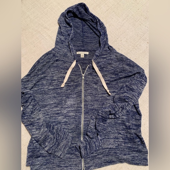 American Eagle Outfitters Tops - American Eagle Outfitters blue full zip hoodie sweatshirt size M